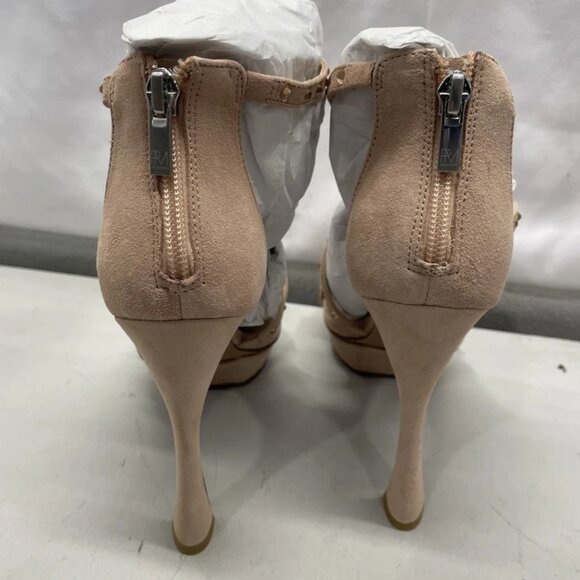 NEW PELLE MODA Women’s Neela Platform Sandals Blush Suede Size 8.5M New - Picture 3 of 6